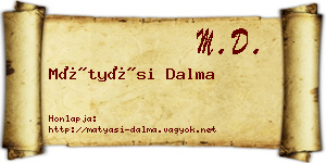 Mátyási Dalma névjegykártya